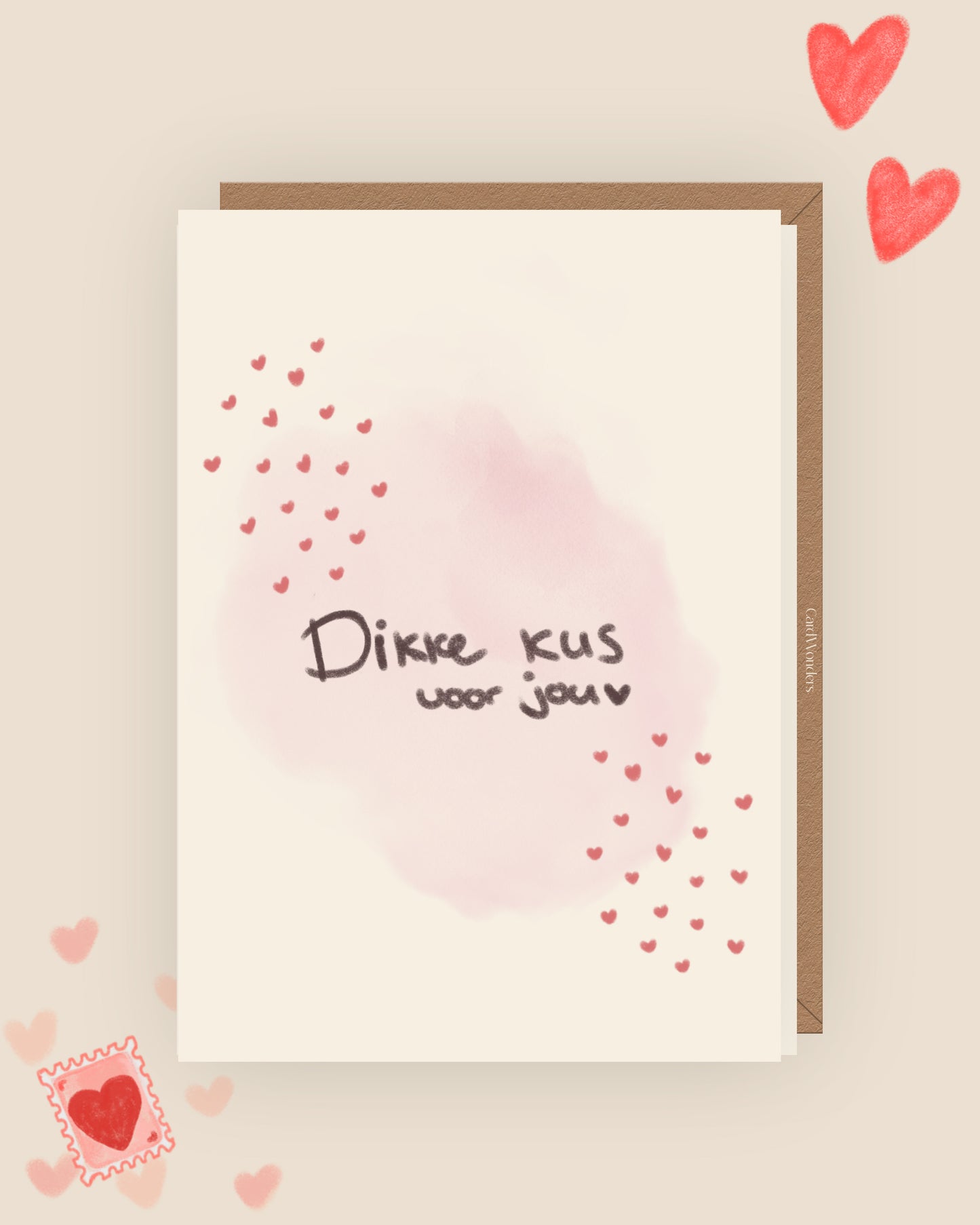 Valentijnskaart Dikke kus voor jou