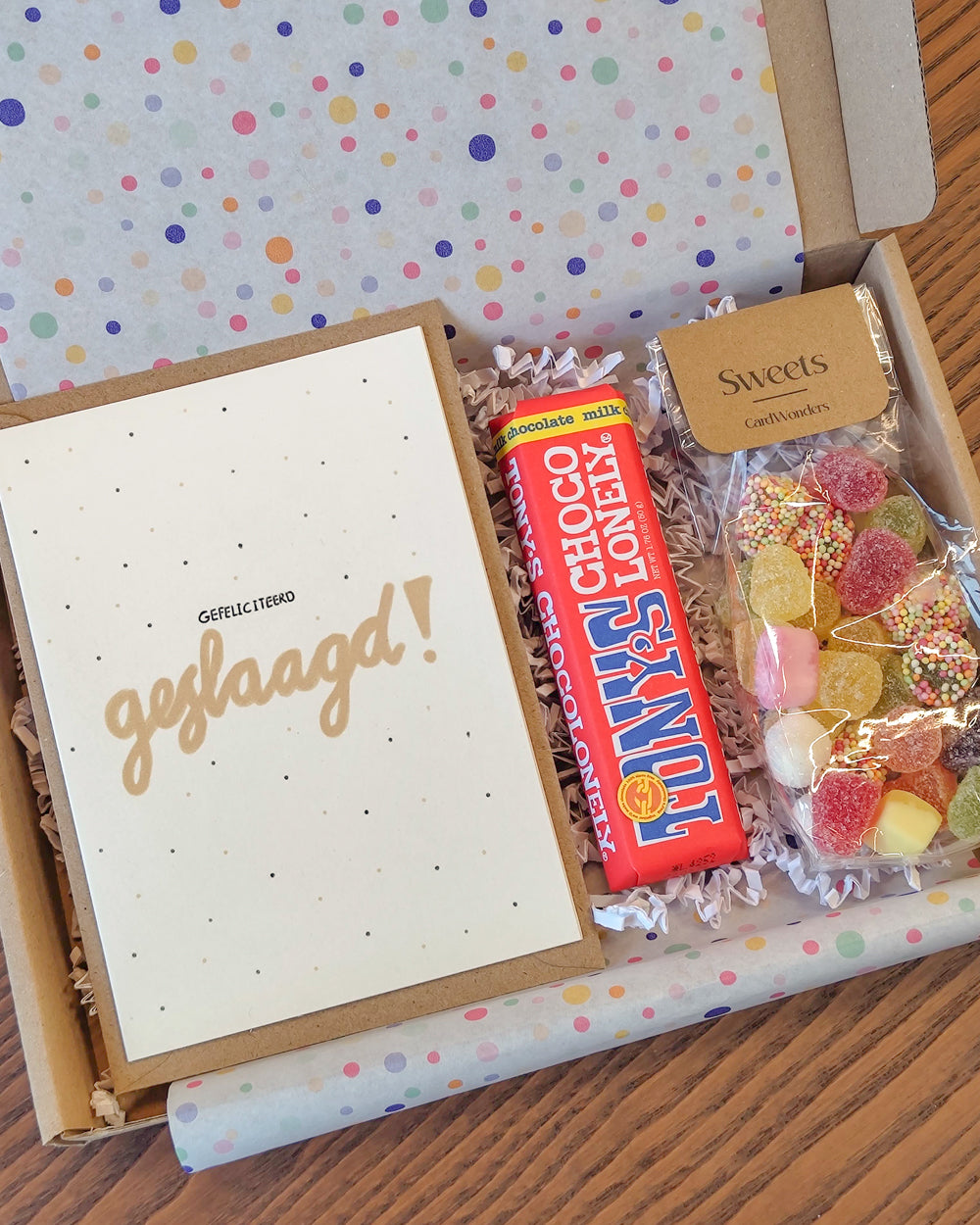 aardigheidje geslaagd snoep chocola