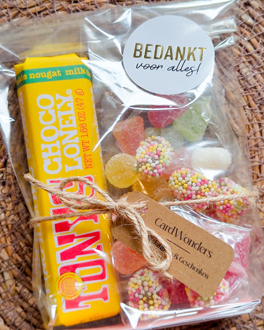 Bedankt Cadeautje Snoep & Chocola