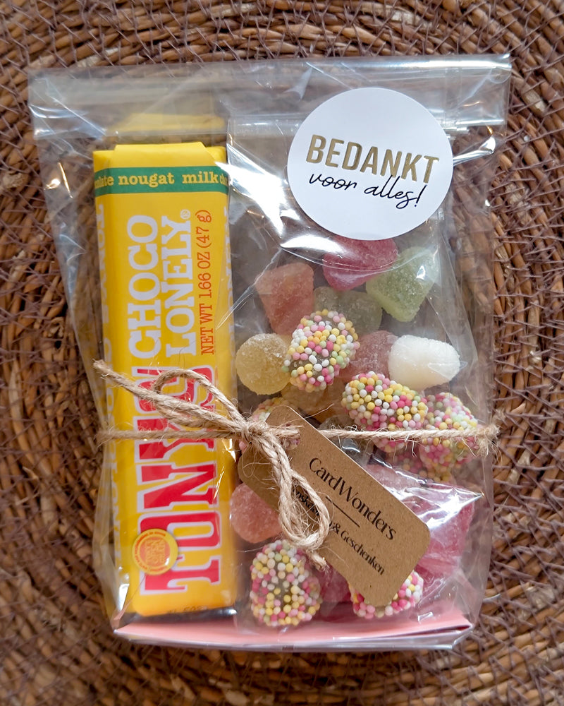 Bedankt Cadeautje Snoep & Chocola