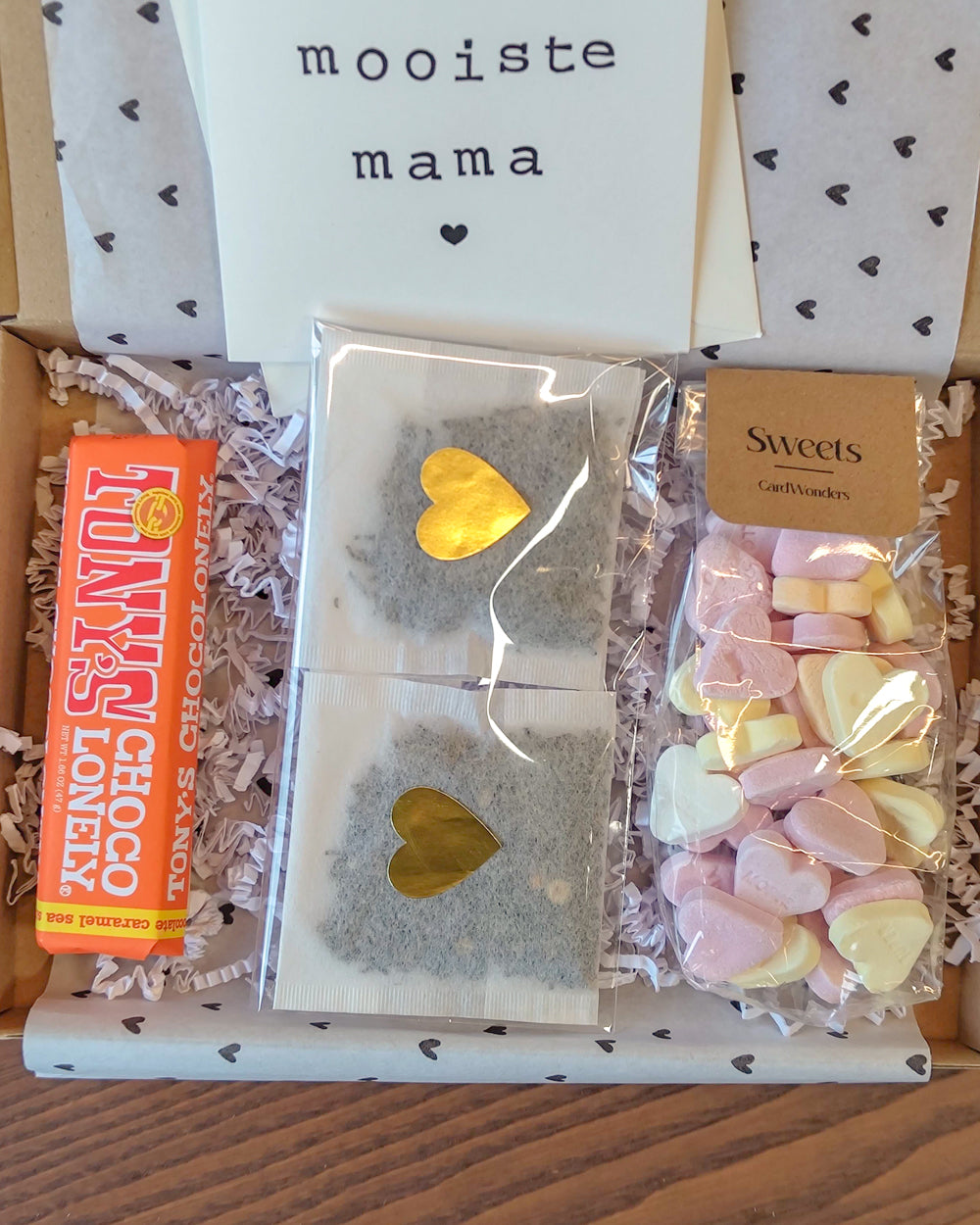 Moederdag cadeau thee chocola