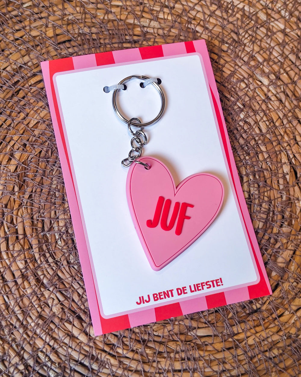 Sleutelhanger Juf cadeau