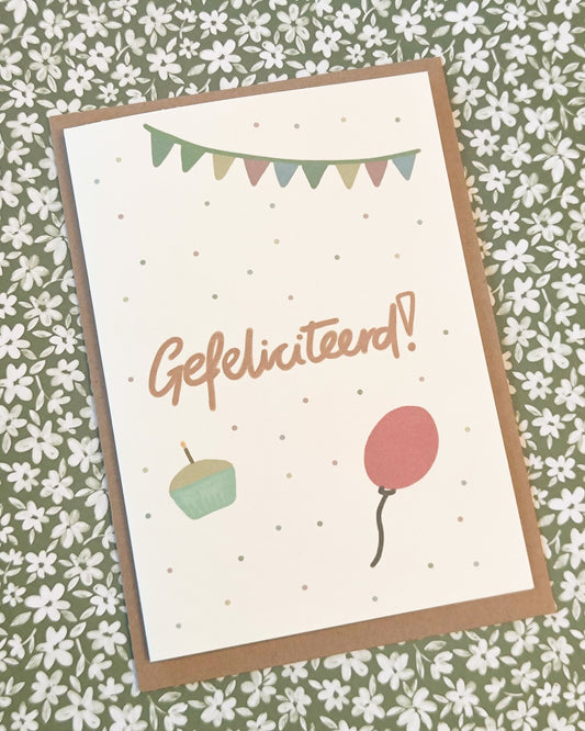 Verjaardagskaart Gefeliciteerd🥳