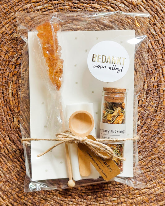 bedankt cadeautje thee leuk origineel aardigheidje