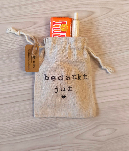 bedankt juf cadeautje origineel uniek goedkoop