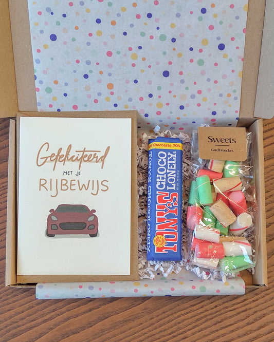 cadeaus rijbewijs gehaald versturen brievenbus