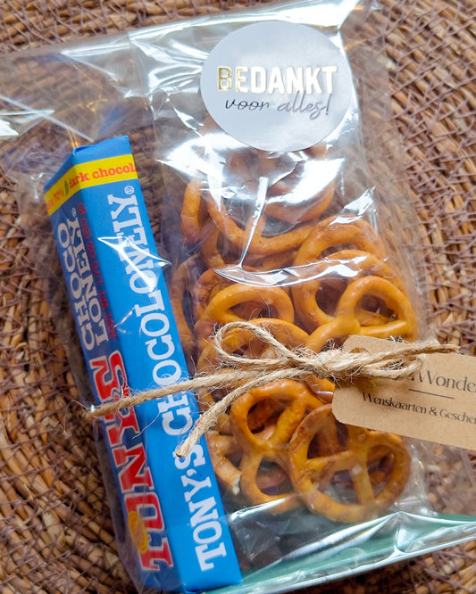 klein bedank cadeautje man