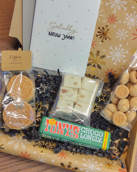 nieuwjaarscadeau meter en peter