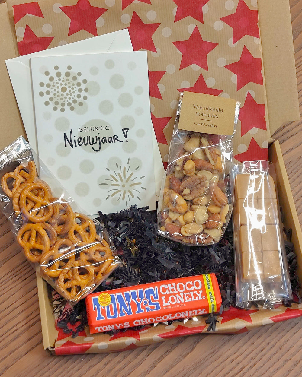 nieuwjaarsgeschenken voor klanten en personeel met eten versturen