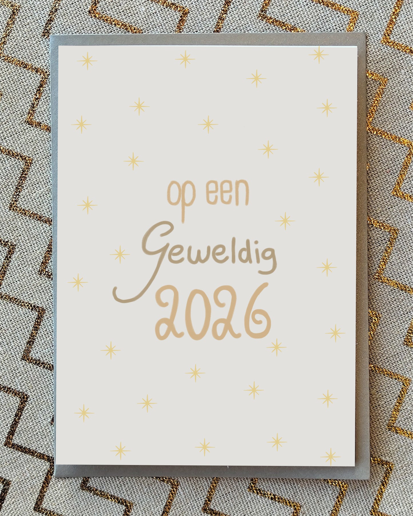Nieuwjaarskaart Op een geweldig 2025