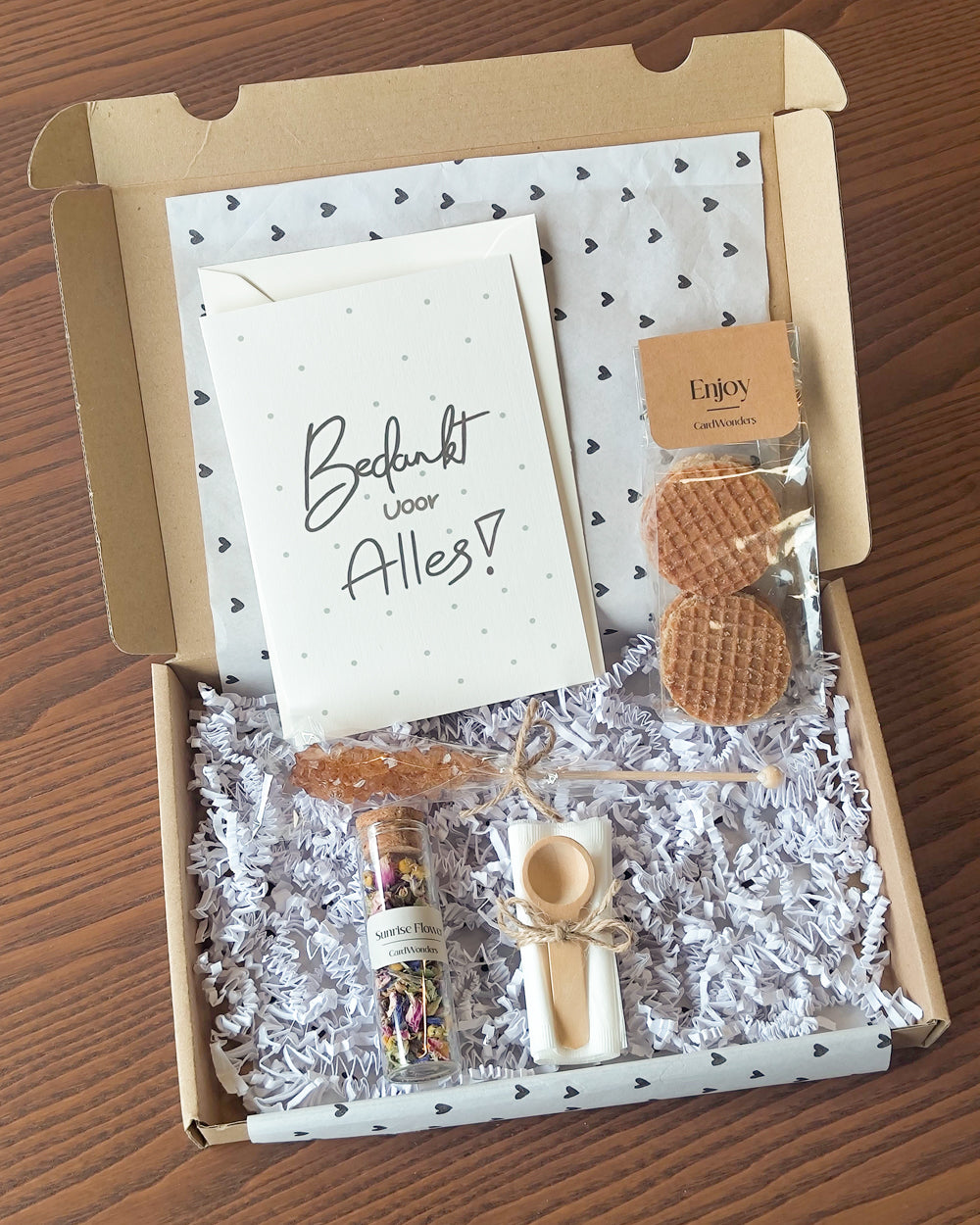 origineel bedankt cadeau thee stroopwafels juf collega zorgpersoneel