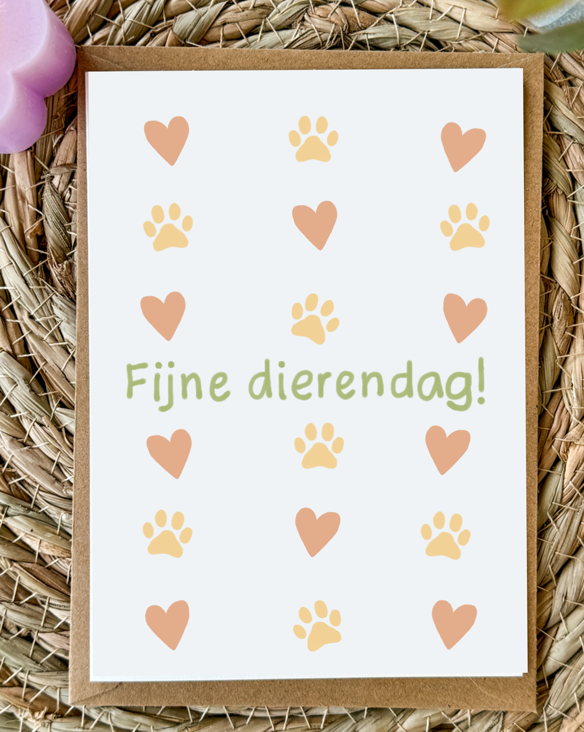 Wenskaart Fijne Dierendag 🐾