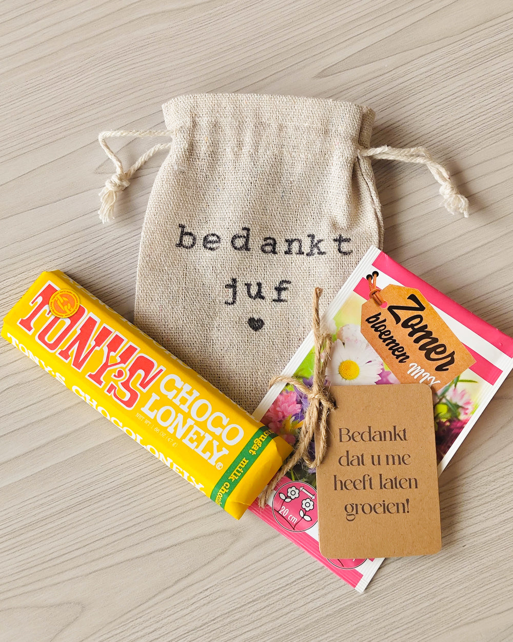 cadeau juf bedankt juffendag leerkracht aardigheidje