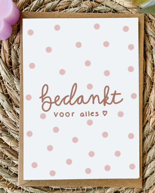bedankt kaart sturen