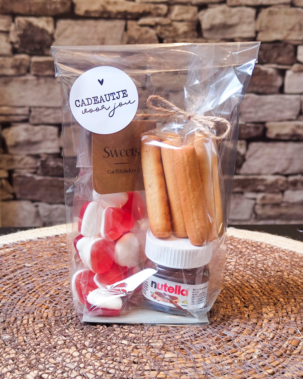 Cadeautje Nutella en Hartjes 