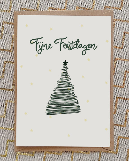 Kerstkaart Fijne Feestdagen 🎄