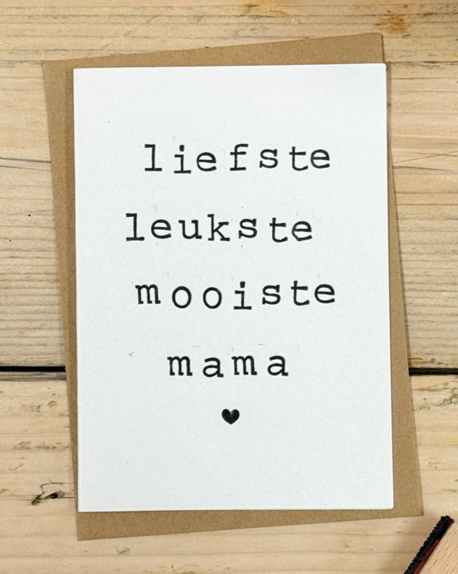 Wenskaart Liefste Mama