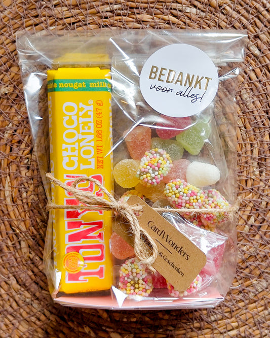 Bedankt Cadeautje Snoep & Chocola