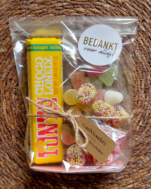 Bedankt Cadeautje Snoep & Chocola