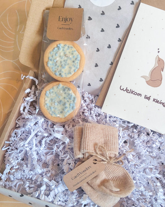 Geboorte cadeaupakketje Muisjes Blauw