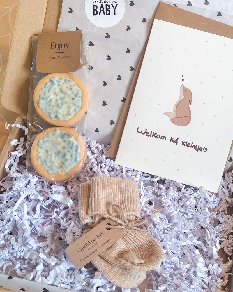 Geboorte cadeaupakketje Muisjes Blauw