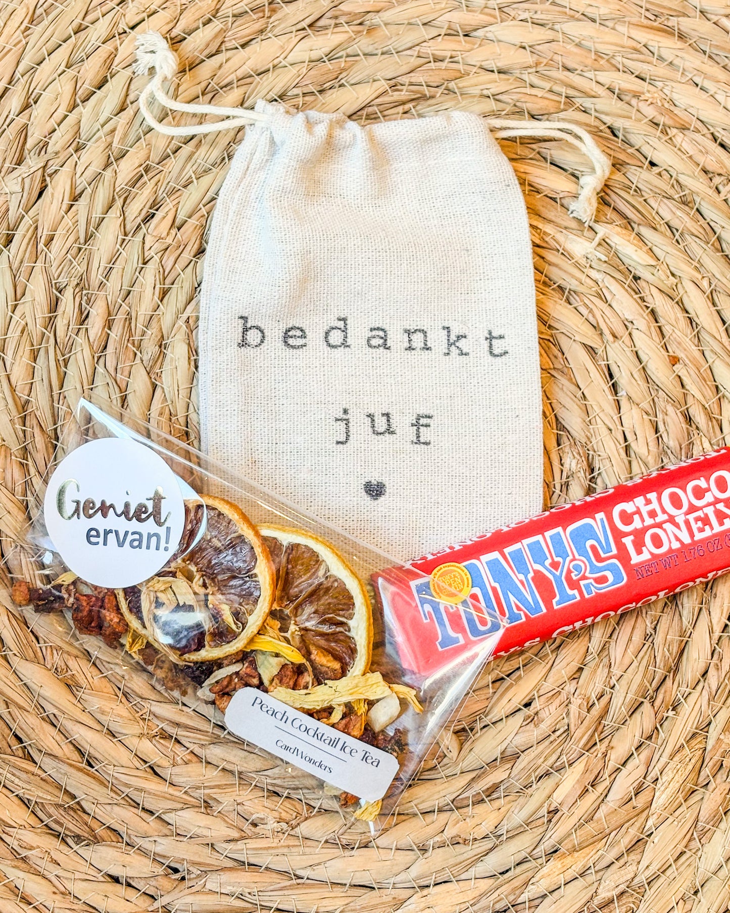 Bedankt Juf Cadeau Ijsthee & Chocola