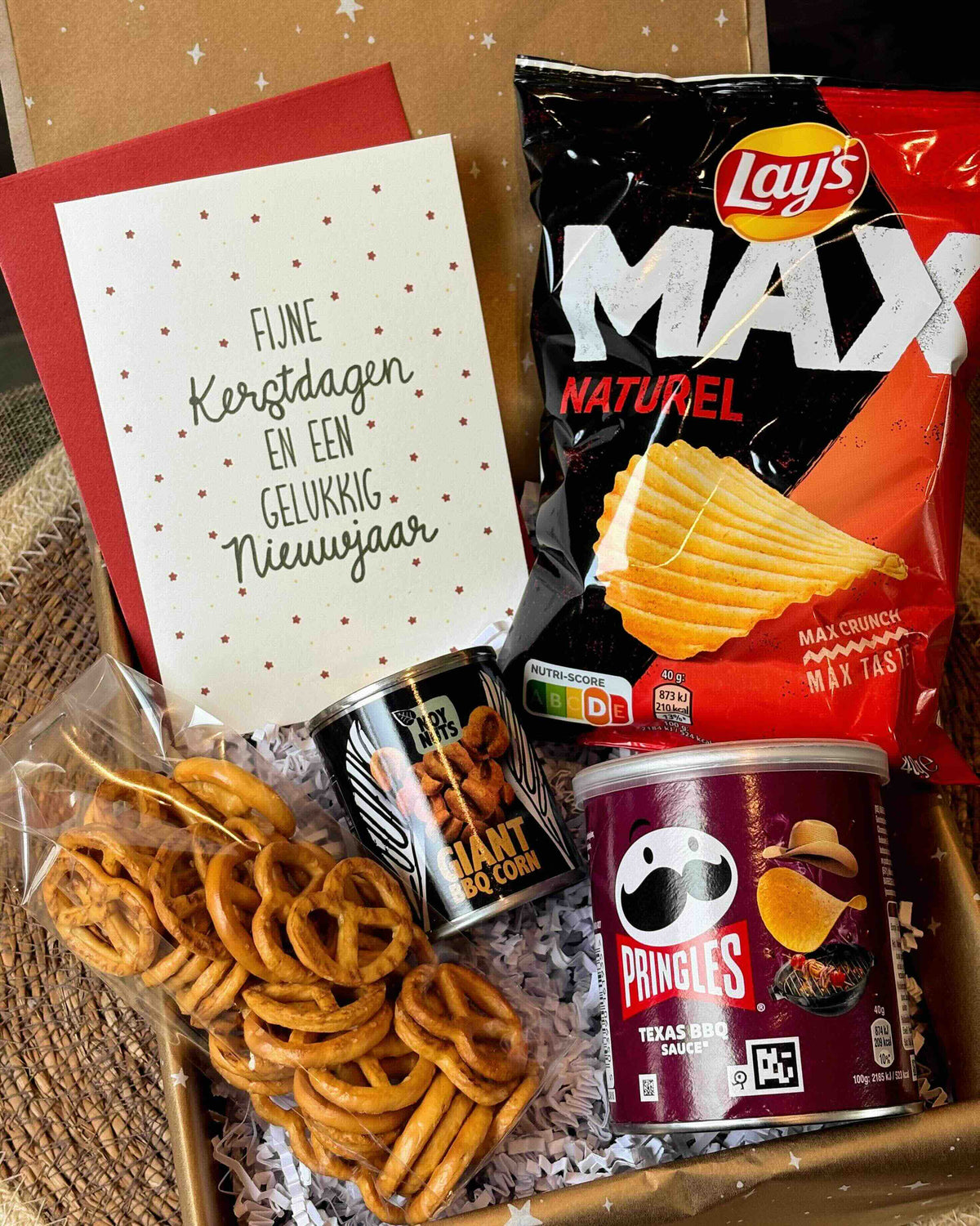 vol kerstpakket snacks voor kleine bedrijven