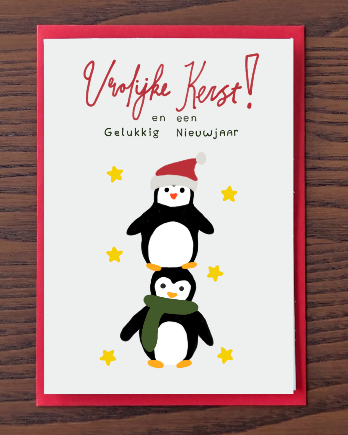 Kerstkaart Pinguïns