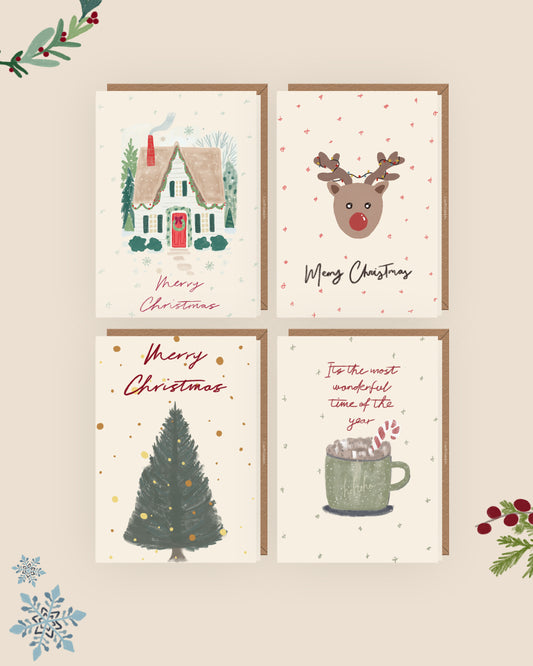 Christmas card package Stars