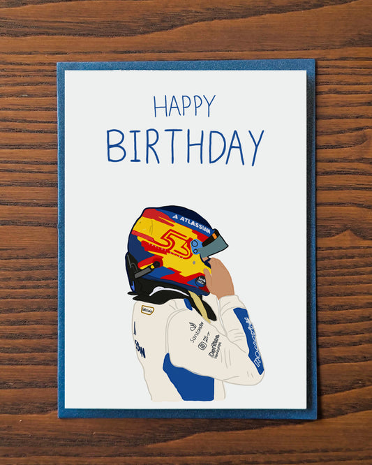 Verjaardagskaart Carlos Sainz 🏎️