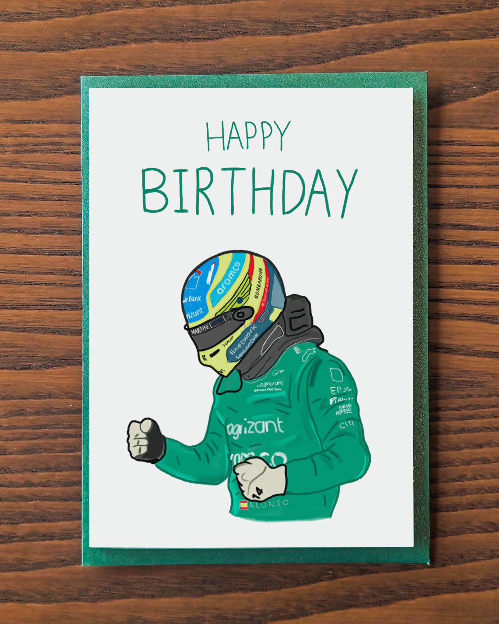 Verjaardagskaart Fernando Alonso