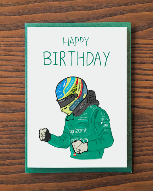 Verjaardagskaart Fernando Alonso