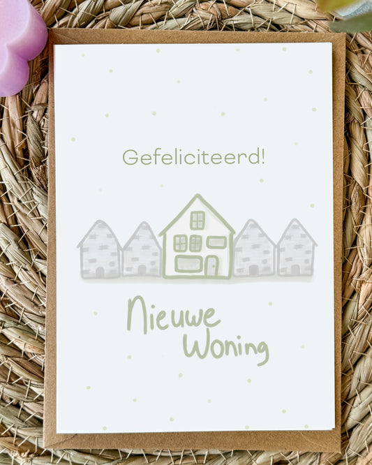 Wenskaart versturen gefeliciteerd nieuwe woning