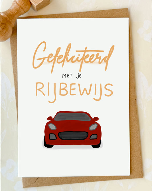 kaartje rijbewijs gefeliciteerd kaartje sturen