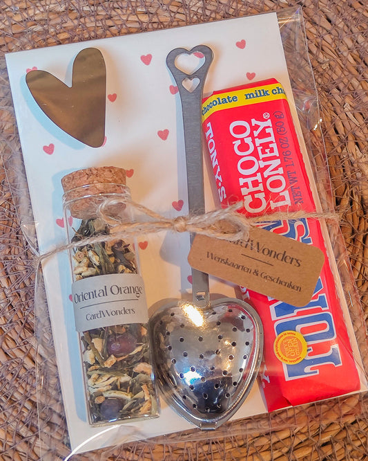 valentijnscadeautje kopen thee en chocolade