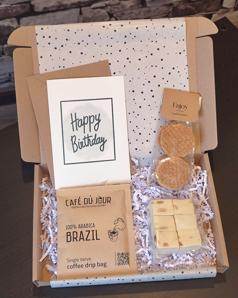 verjaardags cadeau man 50 jaar koffie brievenbus