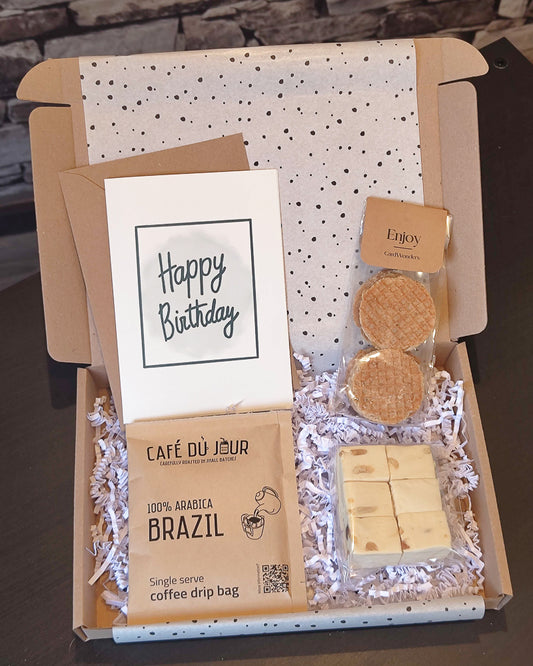 verjaardags cadeau man 50 jaar koffie brievenbus