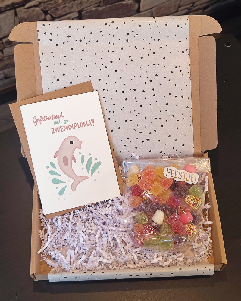 zwemdiploma a cadeau snoep meisje