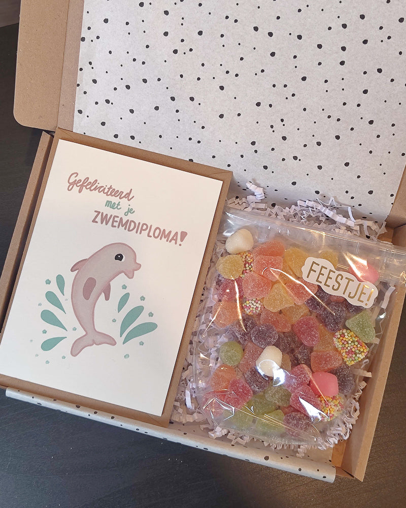 zwemdiploma cadeau snoep